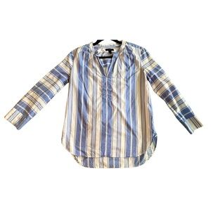 J. Crew Blue and White Casual Button Down Shirt